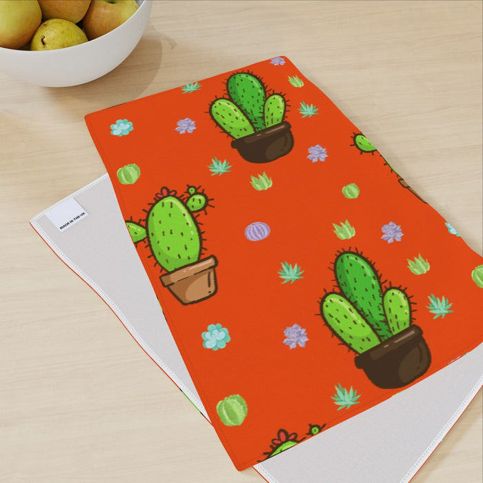 Tea Towel - Cactus Orange - printonitshop