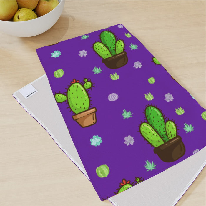 Tea Towel - Cactus Purple - printonitshop