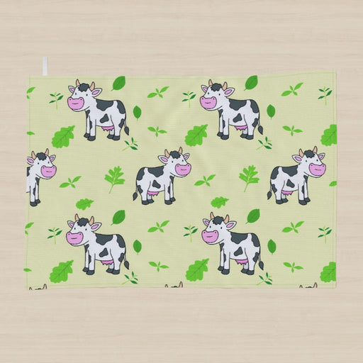 Tea Towel - Cows Light Yellow - printonitshop