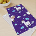 Tea Towel - Goat and Sheep Purple - printonitshop