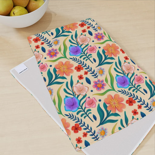 Tea Towel - Very Floral Yellow - printonitshop