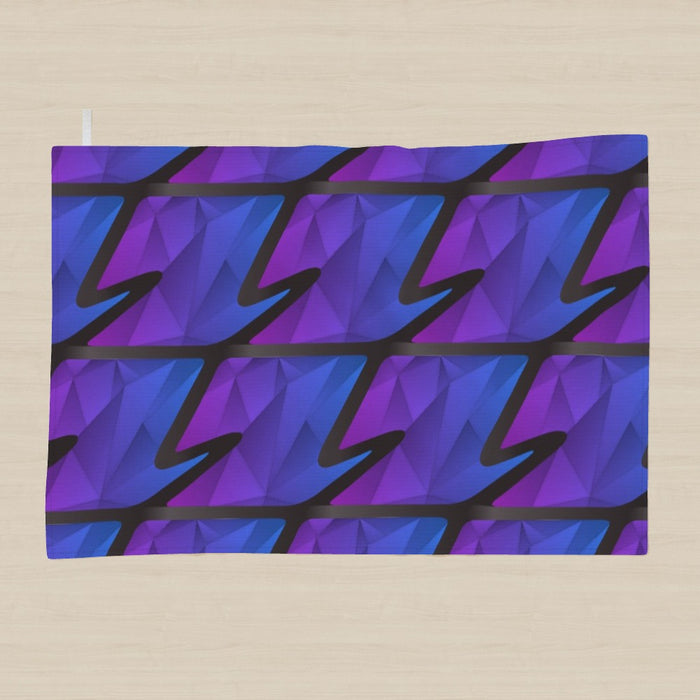 Tea Towel - Abstract Waves Blue/Purple - printonitshop