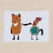 Tea Towel - Fox and Chicken - printonitshop