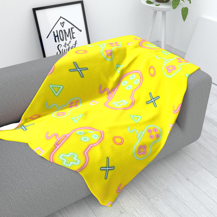 Blanket - Gaming Neon Yellow - printonitshop