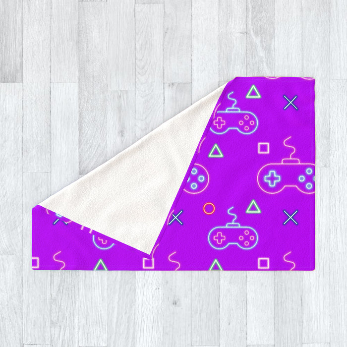 Blanket - Gaming Neon Purple - printonitshop