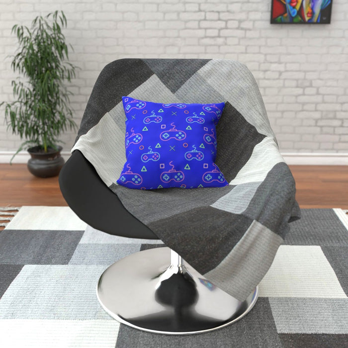 Cushions - Gaming Neon Blue - printonitshop