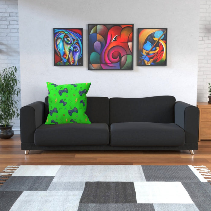 Cushions - Bright Green Gaming - printonitshop