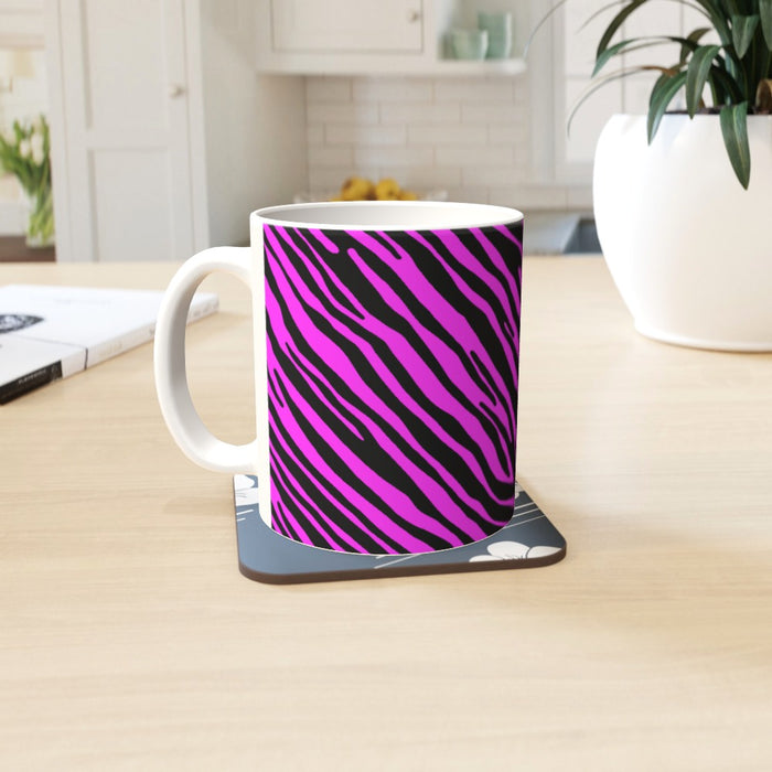 11oz Ceramic Mug - Pink Zebra - printonitshop