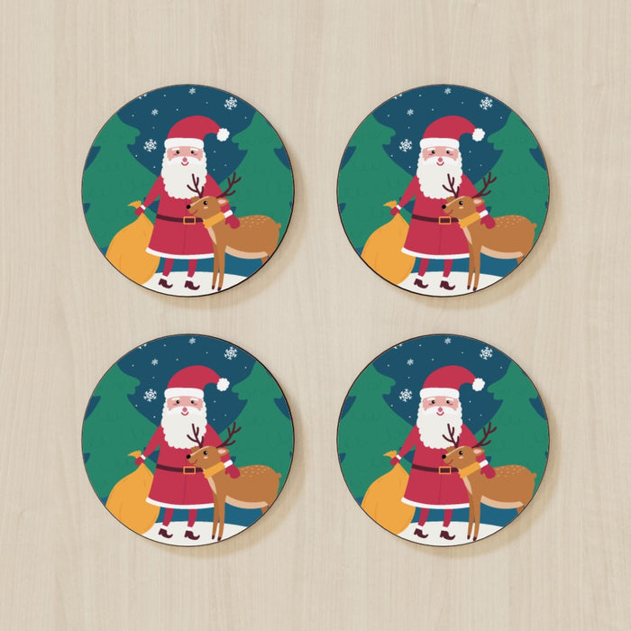 Coasters - Santa and Reindeer - printonitshop