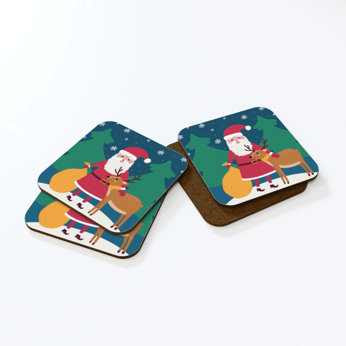 Coasters - Santa and Reindeer - printonitshop