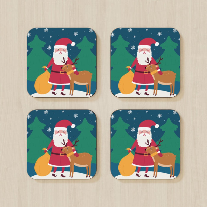 Coasters - Santa and Reindeer - printonitshop