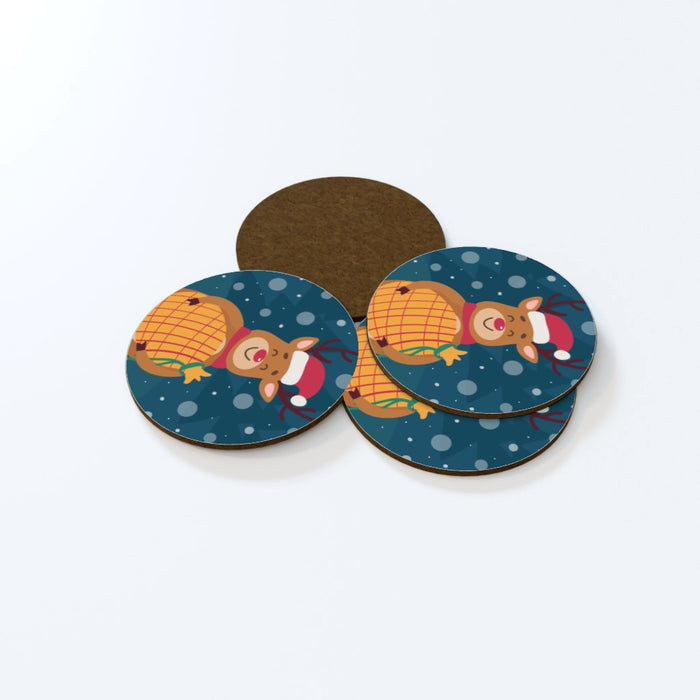 Coasters - Reindeer Smily - printonitshop