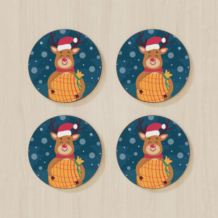 Coasters - Reindeer Smily - printonitshop