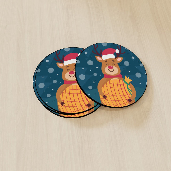 Coasters - Reindeer Smily - printonitshop