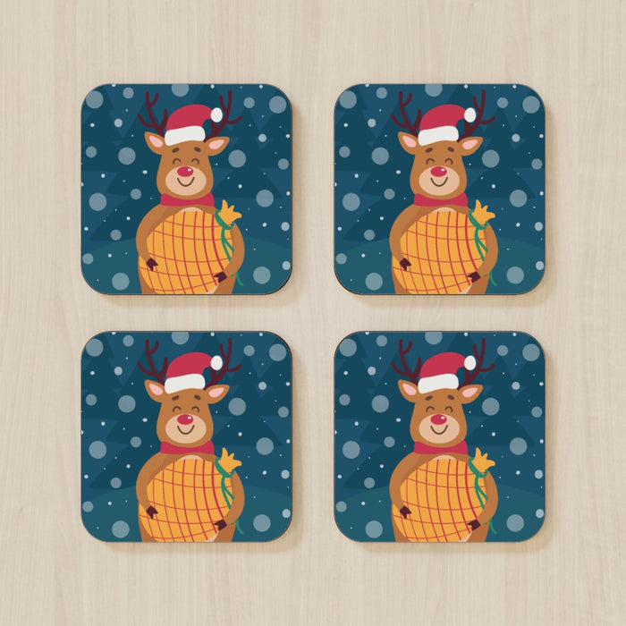 Coasters - Reindeer Smily - printonitshop