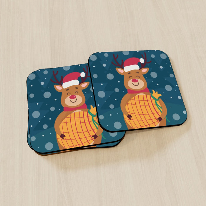 Coasters - Reindeer Smily - printonitshop