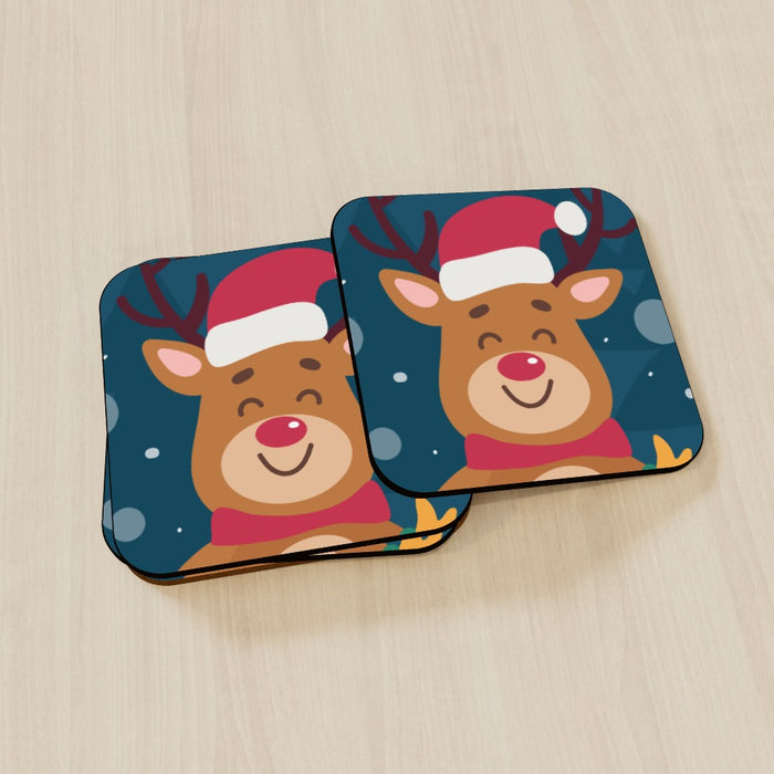 Coasters - Reindeer Smily 2 - printonitshop