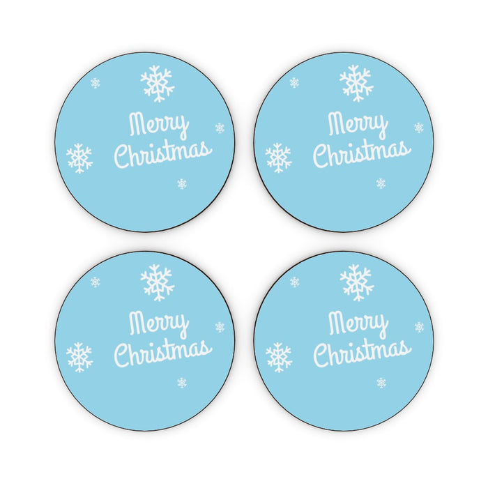 Coasters - Merry Christmas Blue - printonitshop