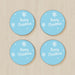 Coasters - Merry Christmas Blue - printonitshop