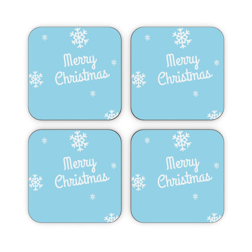 Coasters - Merry Christmas Blue - printonitshop