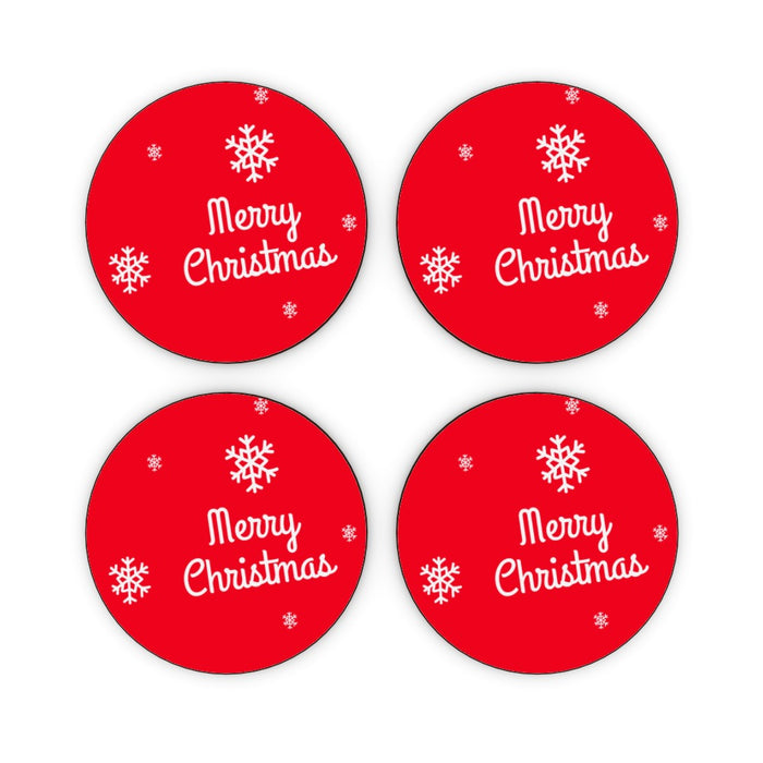 Coasters - Merry Christmas Red - printonitshop