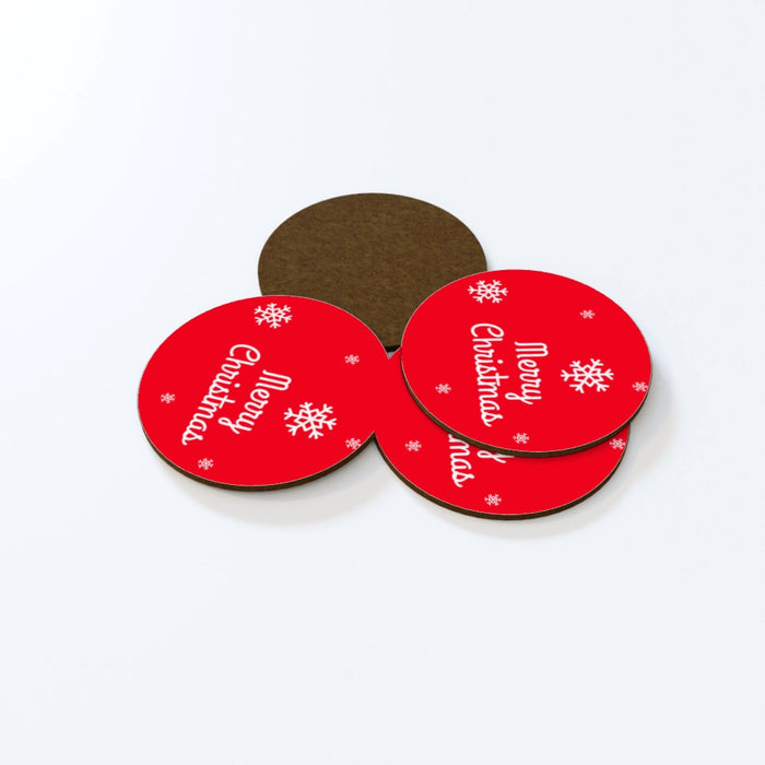 Coasters - Merry Christmas Red - printonitshop