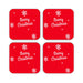 Coasters - Merry Christmas Red - printonitshop