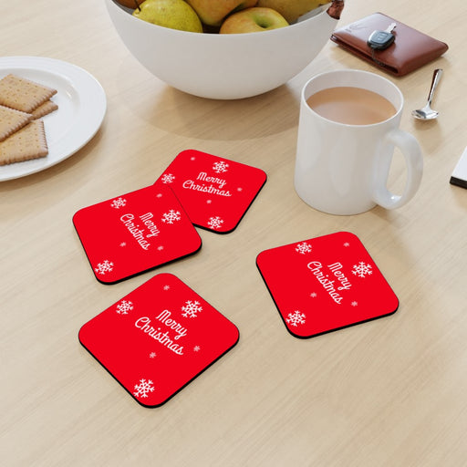 Coasters - Merry Christmas Red - printonitshop