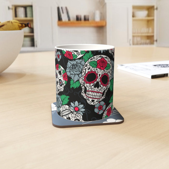 11oz Ceramic Mug - Skulls and Roses - printonitshop