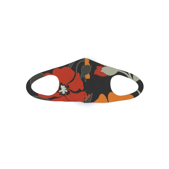 Ear Loop Mask - Orange Flowers - printonitshop