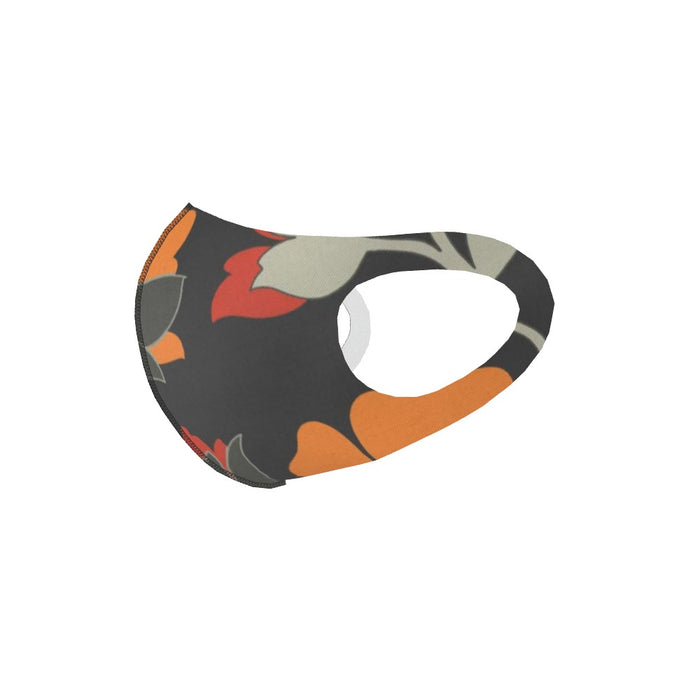 Ear Loop Mask - Orange Flowers - printonitshop