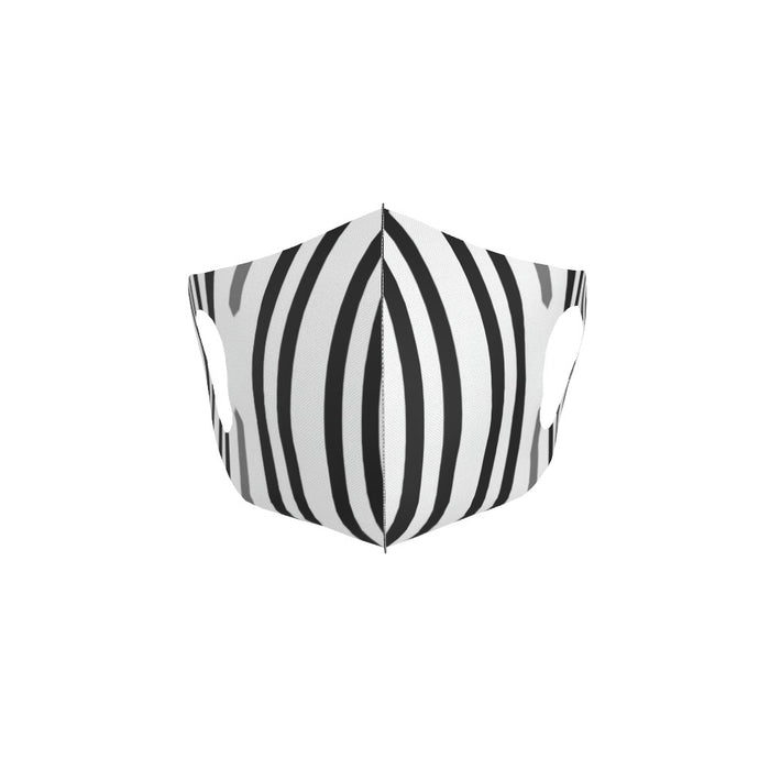 Ear Loop Mask - Black and White Structure - printonitshop