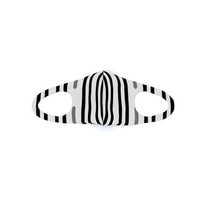 Ear Loop Mask - Black and White Structure - printonitshop