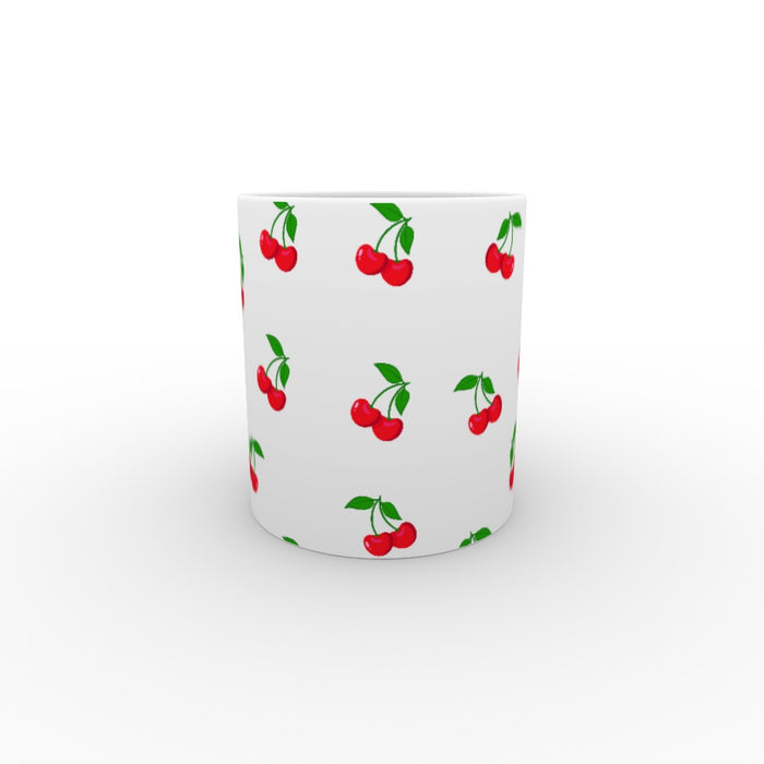 11oz Ceramic Mug - White Cherries - printonitshop