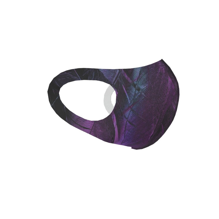 Ear Loop Mask - Purple Feathers - printonitshop