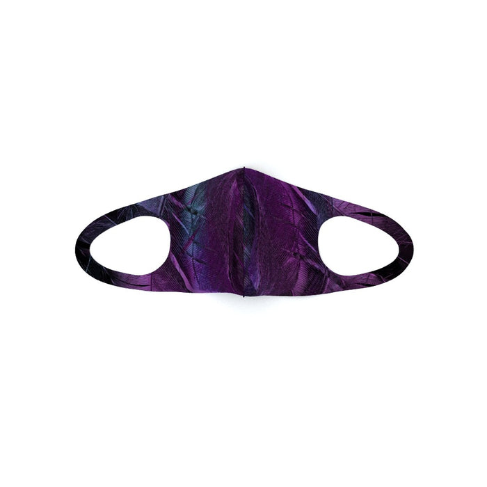 Ear Loop Mask - Purple Feathers - printonitshop