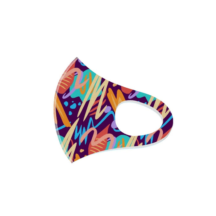 Ear Loop Mask - Doodle Purple - printonitshop