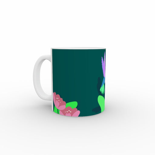 11oz Ceramic Mug - Floral Bird - printonitshop