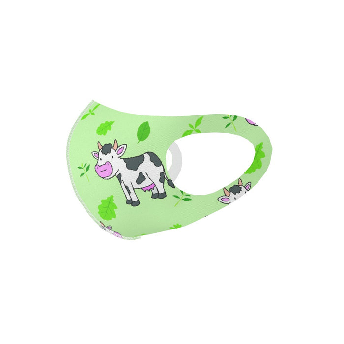 Ear Loop Mask - Green Cows - printonitshop