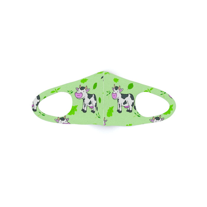 Ear Loop Mask - Green Cows - printonitshop