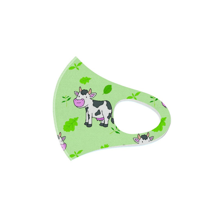 Ear Loop Mask - Green Cows - printonitshop