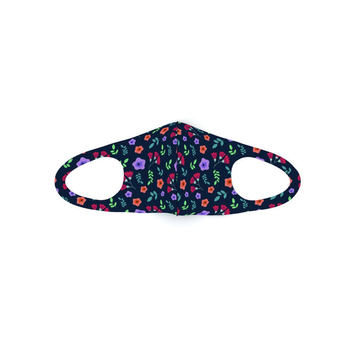 Ear Loop Mask - Dark Flowers - printonitshop