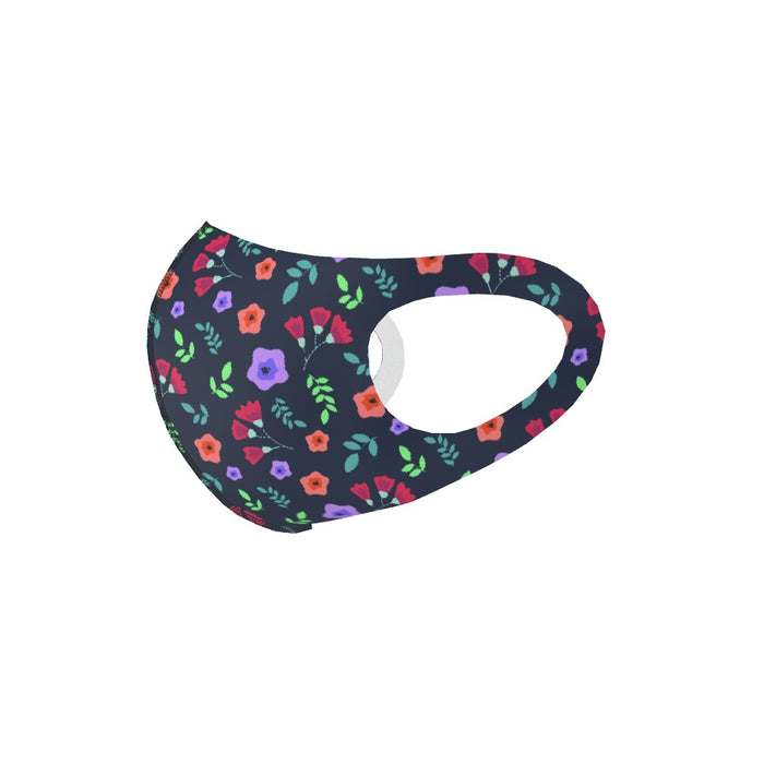 Ear Loop Mask - Dark Flowers - printonitshop