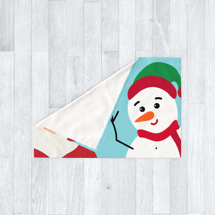 Blanket - Santa and the Snowman - printonitshop