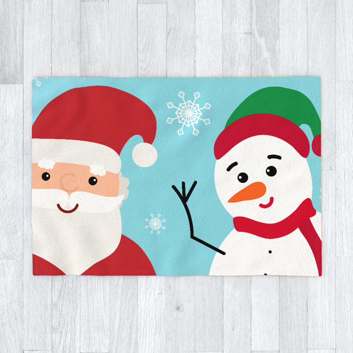 Blanket - Santa and the Snowman - printonitshop