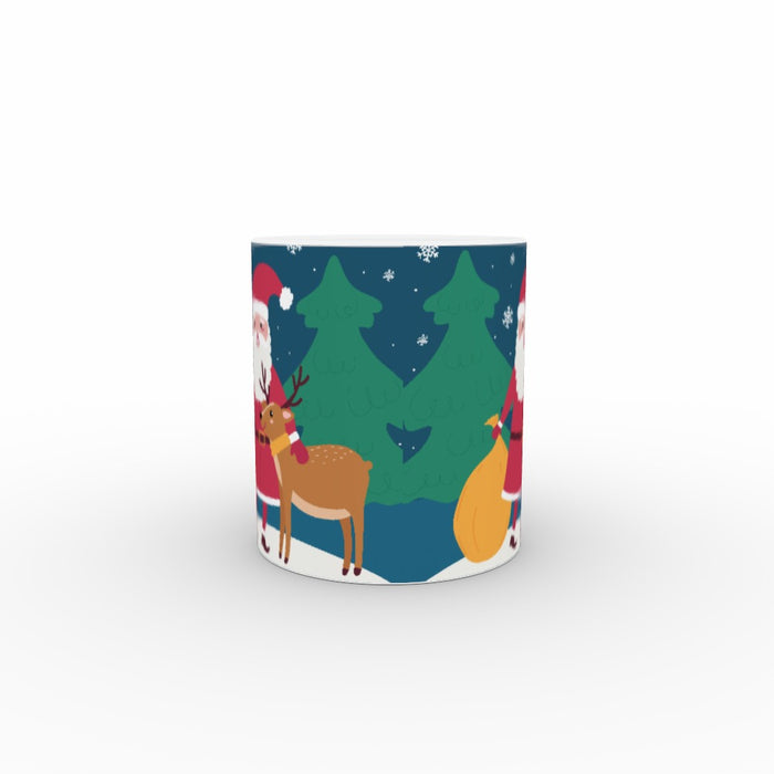 11oz Ceramic Mug - Santa and the Reindeer - printonitshop