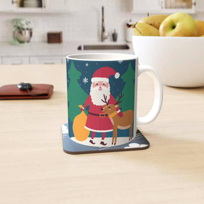 11oz Ceramic Mug - Santa and the Reindeer - printonitshop