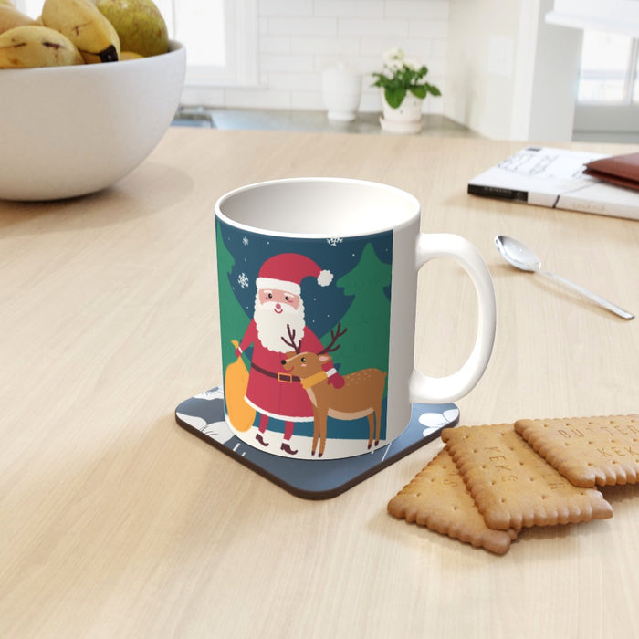 11oz Ceramic Mug - Santa and the Reindeer - printonitshop