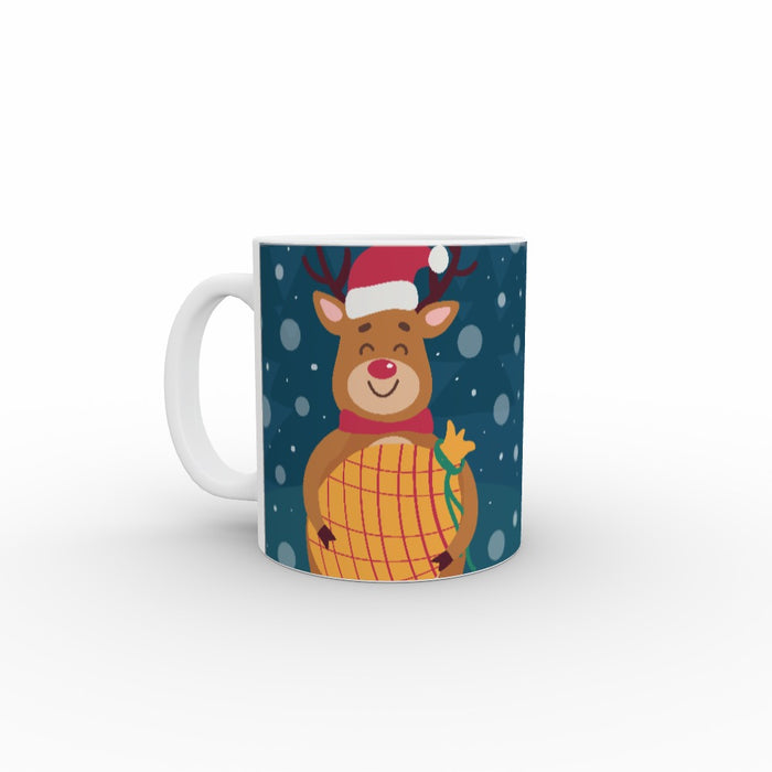 11oz Ceramic Mug - Reindeer Smily - printonitshop