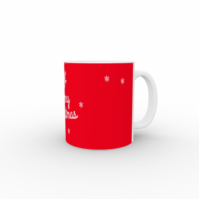 11oz Ceramic Mug - Merry Christmas Red - printonitshop